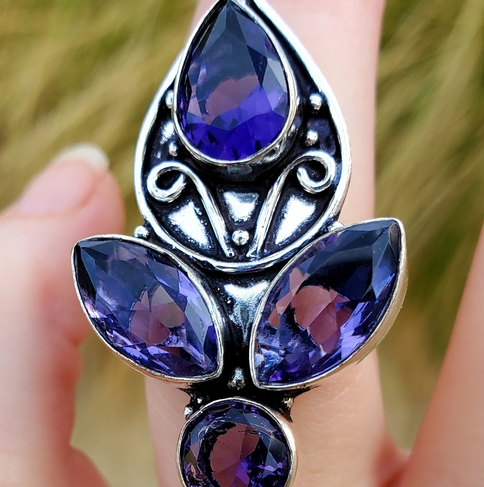New Amethyst 925 Silver Ring. - Picture 5 of 15